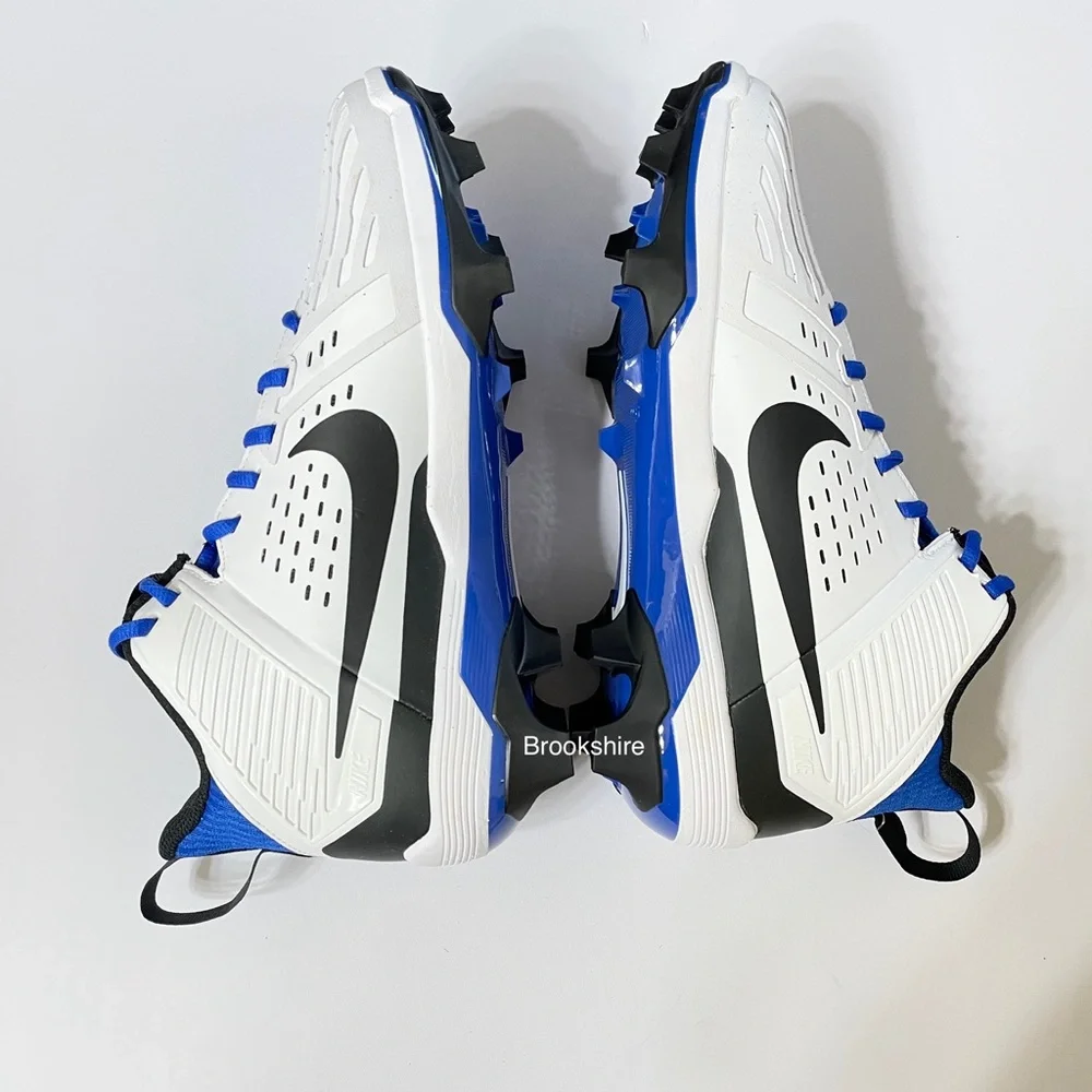 Nike Alpha Menace Strong Football Cleats Men's Size 10 II5139-101 White Blue
